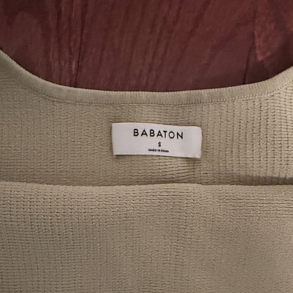 Babaton Light Olive Ribbed Top - Picture 2 of 2